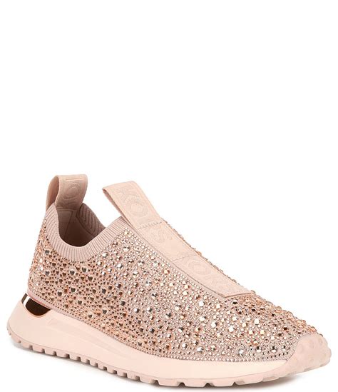 slip on leather sneakers michael kors|michael kors rhinestone sneakers.